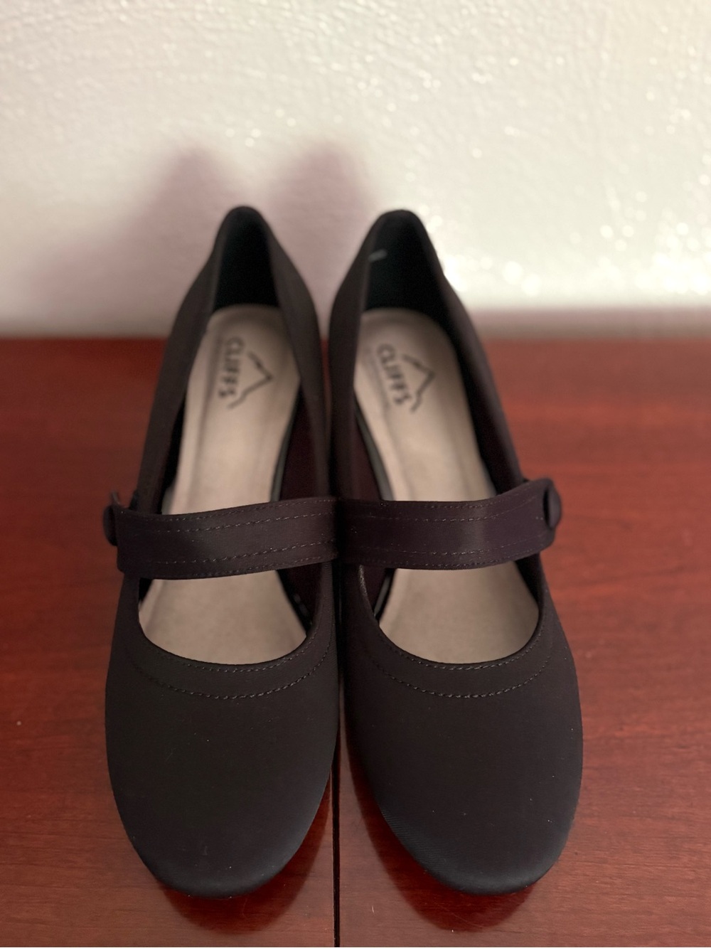 Cliff’s Women’s Brightly Wide Mary Jane Wedge 7M Corporate Boho Minimalist